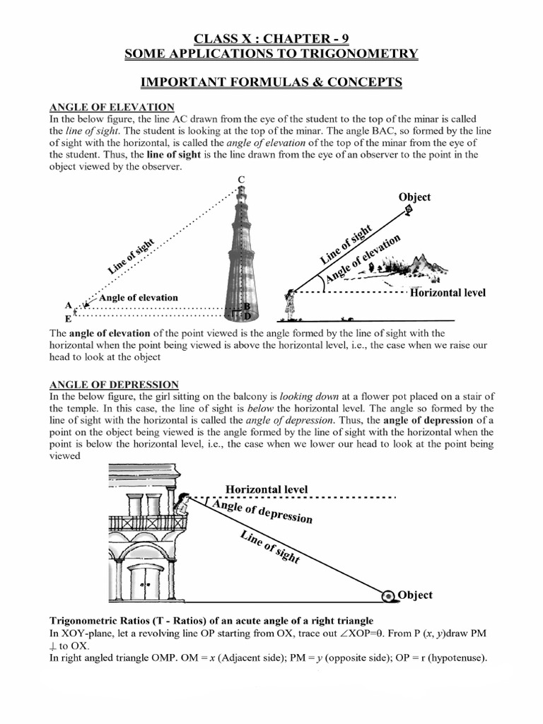 Applications of Trigonometry | PDF