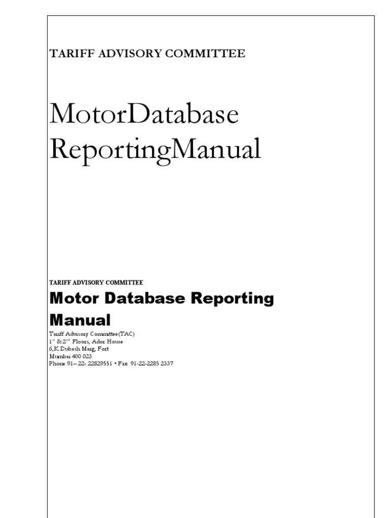 Motor PDF Insurance Databases