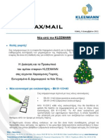 Kleemann NewsFax/Mail (December 2011) Greek Version