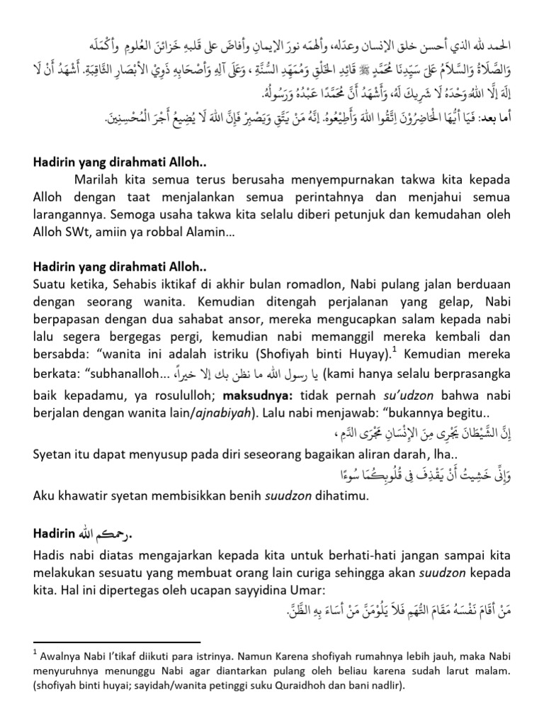 Memahami Suudzon dalam Islam | PDF