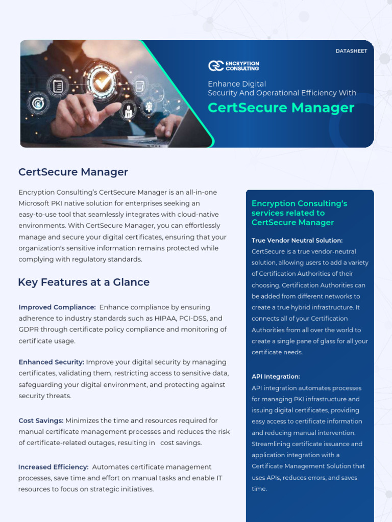 CertSecure Manager: Secure Certificate Management | PDF | Public Key ...