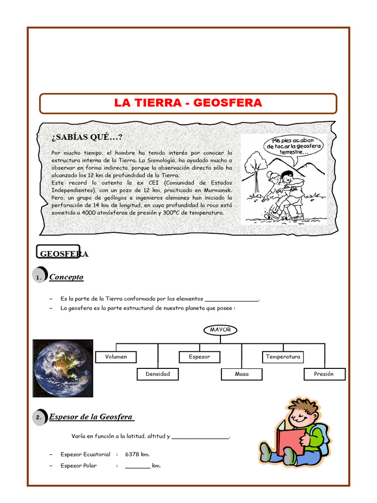 La Geosfera Refuerzo | PDF | Roca (geología) | Roca ígnea