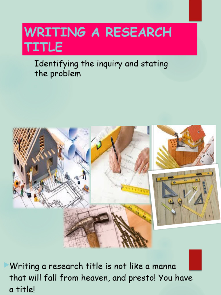 Guidelines for Writing Research Titles | PDF | Adolescence | Multiple ...