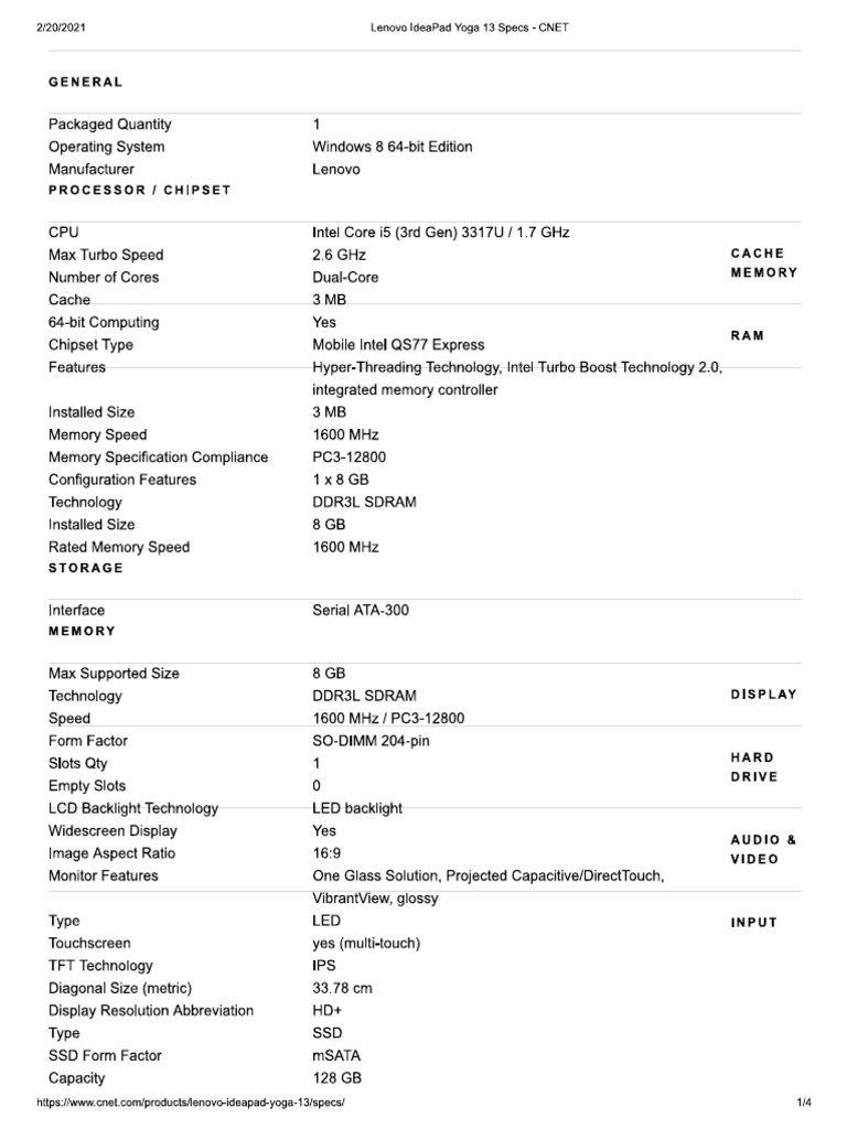 Specs | PDF