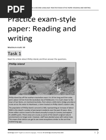 Igcse Esl 6ed TR Practice Exam-Style Reading and Writing