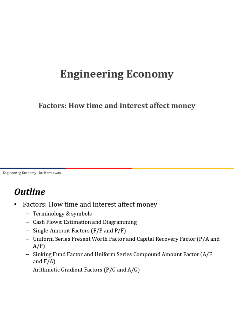 Engineering Economy: Time, Interest, Money | PDF | Present Value | Interest