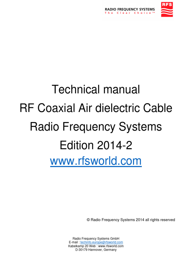 RF Cable - Installation Manual RFS HELIFLEX Cables Edition 2014-2a ...