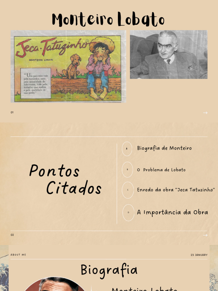 Biografia de Monteiro Lobato | PDF | Ciências Sociais | Clássicos