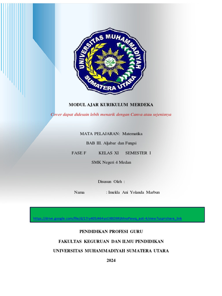 Modul Ajar Matematika Kelas XI SMK | PDF