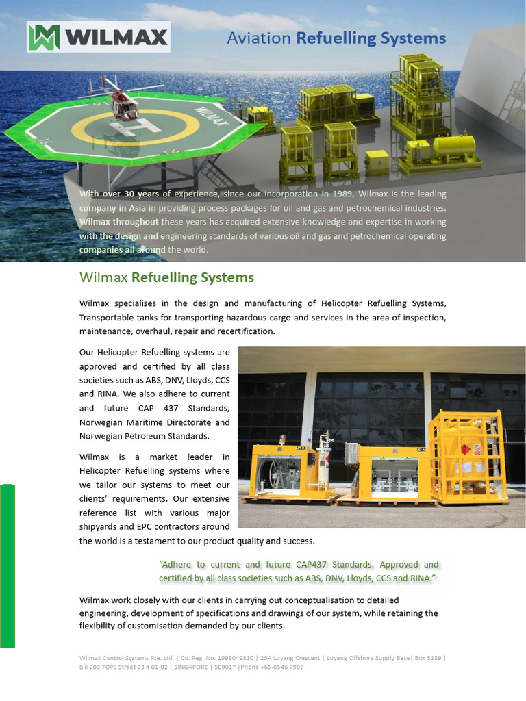 Wilmax Helicopter Refuelling Systems | PDF | Pump | Valve