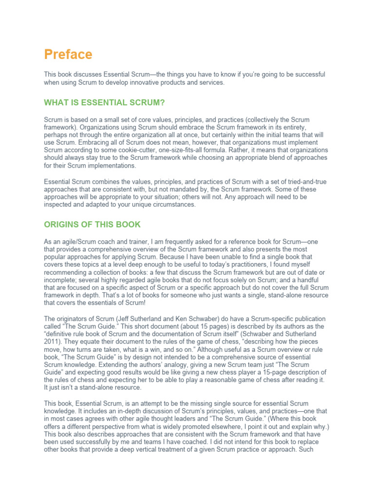 Essential Scrum Practice | PDF | Scrum (Software Development) | Agile ...