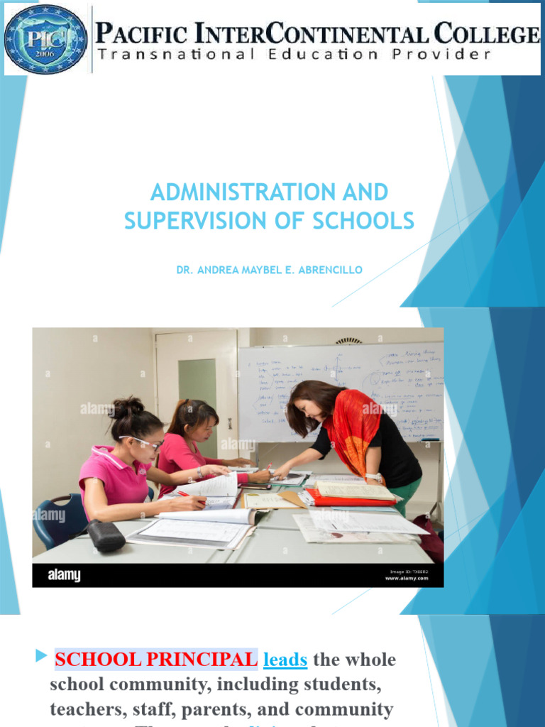 School Administration and Supervision Guide | PDF | Leadership | Teachers