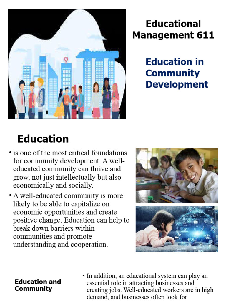 Education's Role in Community Growth | PDF | Sustainable Development ...