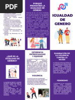 Triptico Igualdad de Genero | PDF | Igualdad de género | Estudios de género