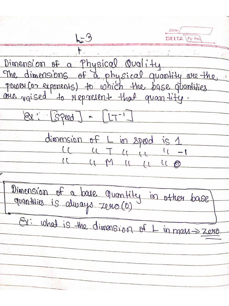Physics Unit and Dimensions | PDF
