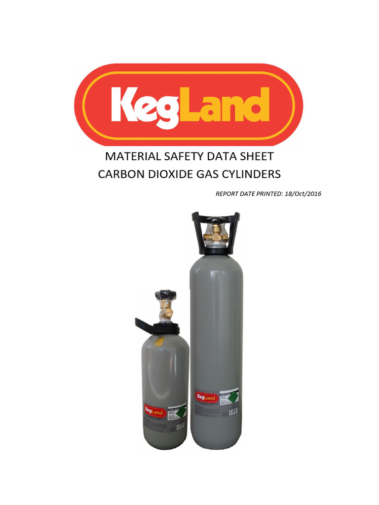 Kegland Co2 Msds Pdf Carbon Dioxide Breathing