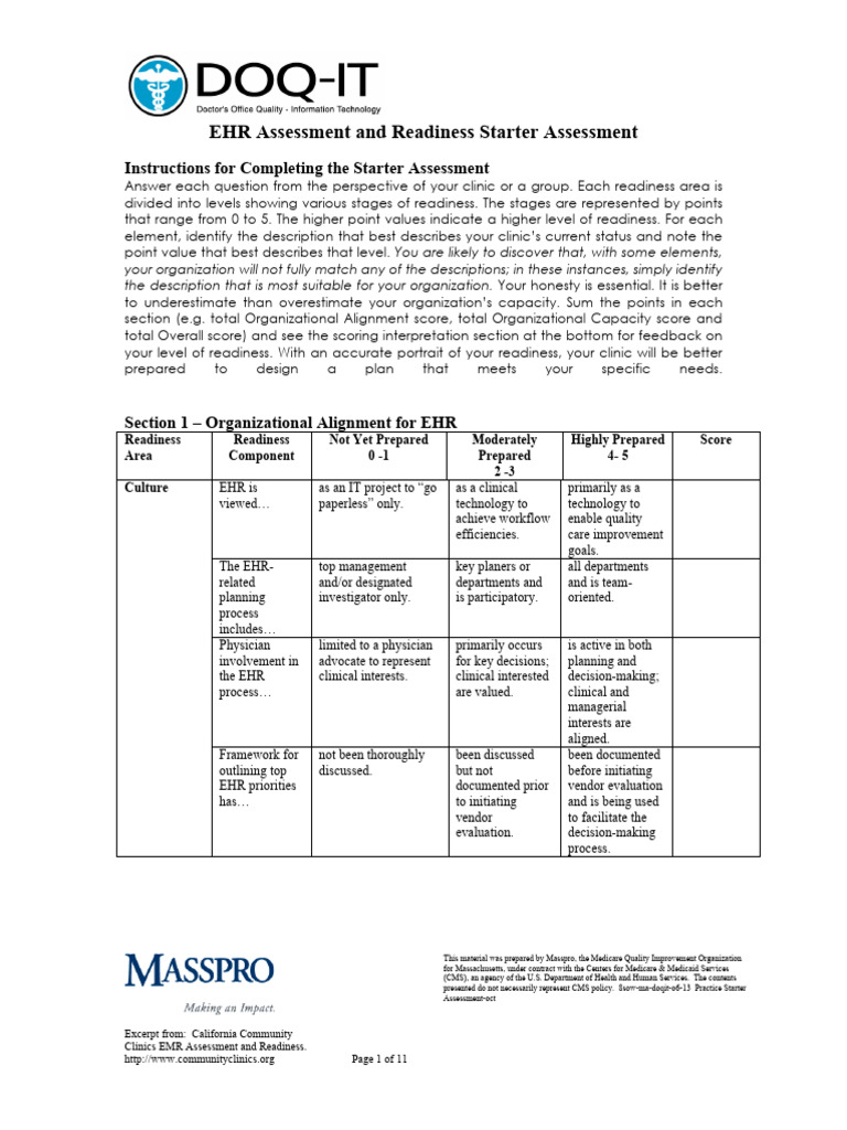 Code 49 masspro practice starter assessment pdf electronic health