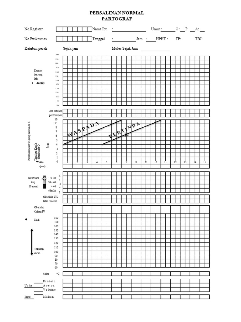 Partograf untuk Persalinan Normal | PDF