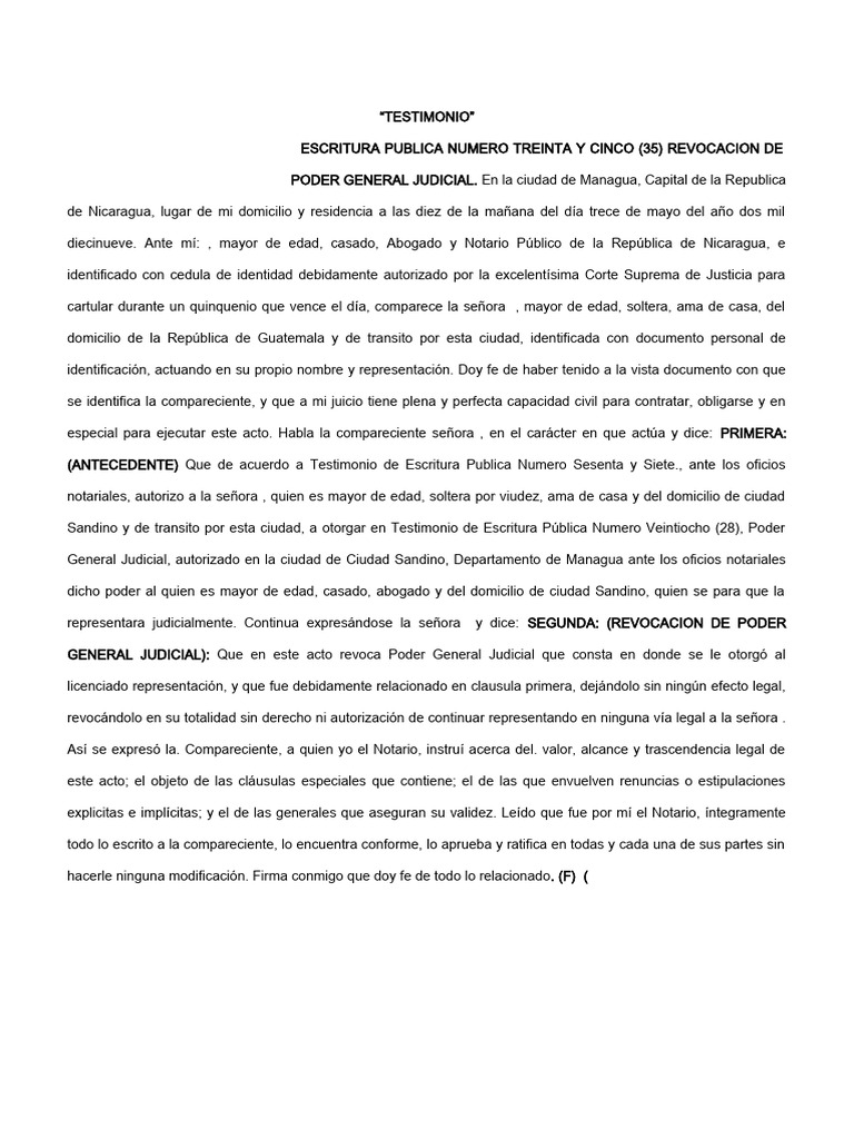 Revocacion de Poder | PDF | Gobierno | Justicia