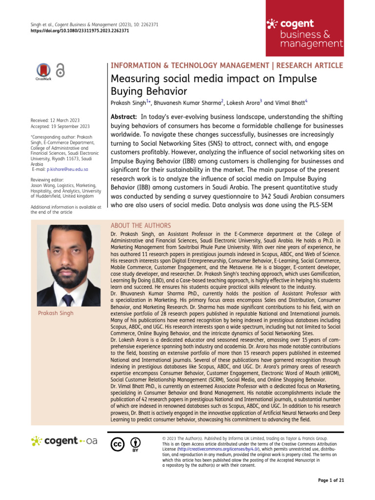 Social Media's Impact on Impulse Buying | PDF | Social Media | Popular ...