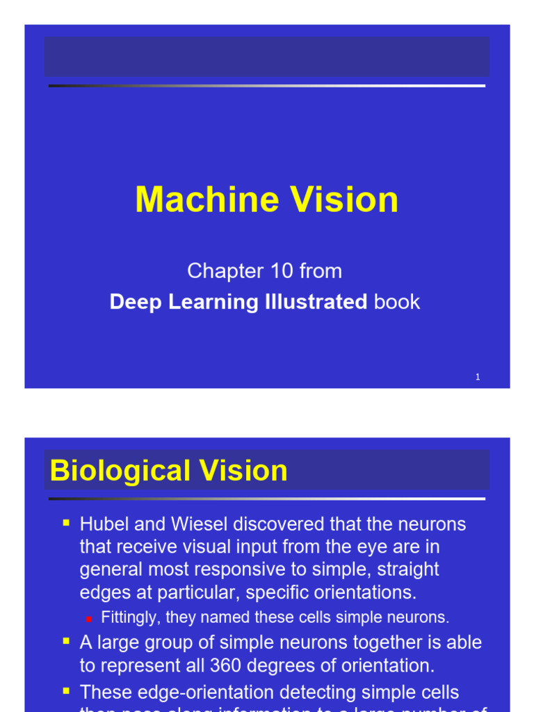 Unit 5a Machine Vision Pdf Deep Learning Algorithms
