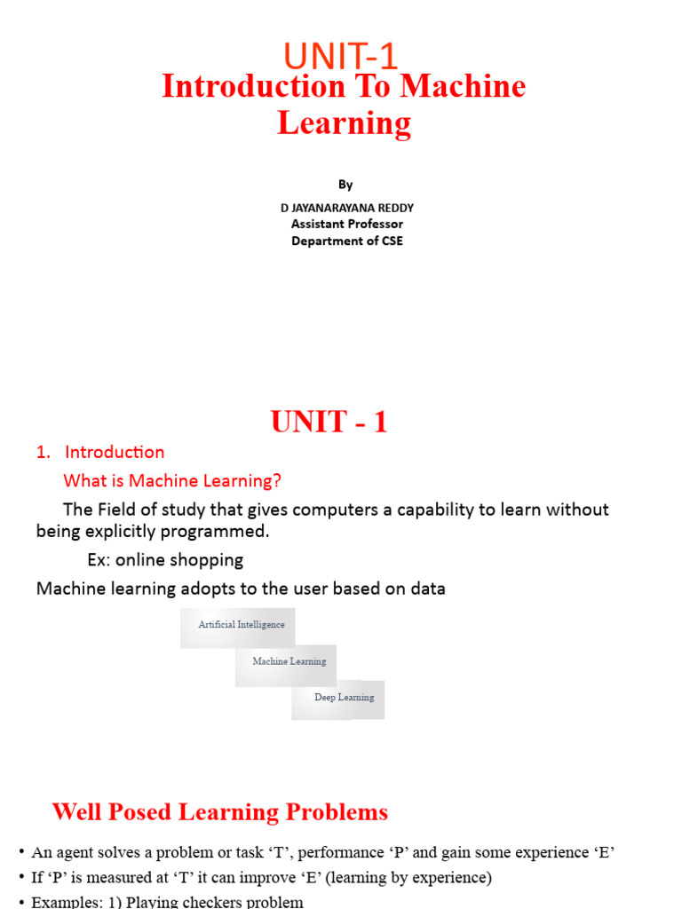 Introduction to Machine Learning Concepts | PDF | Machine Learning ...