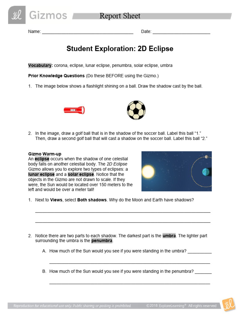2D Eclipse Exploration Report | PDF | Eclipse | Moon