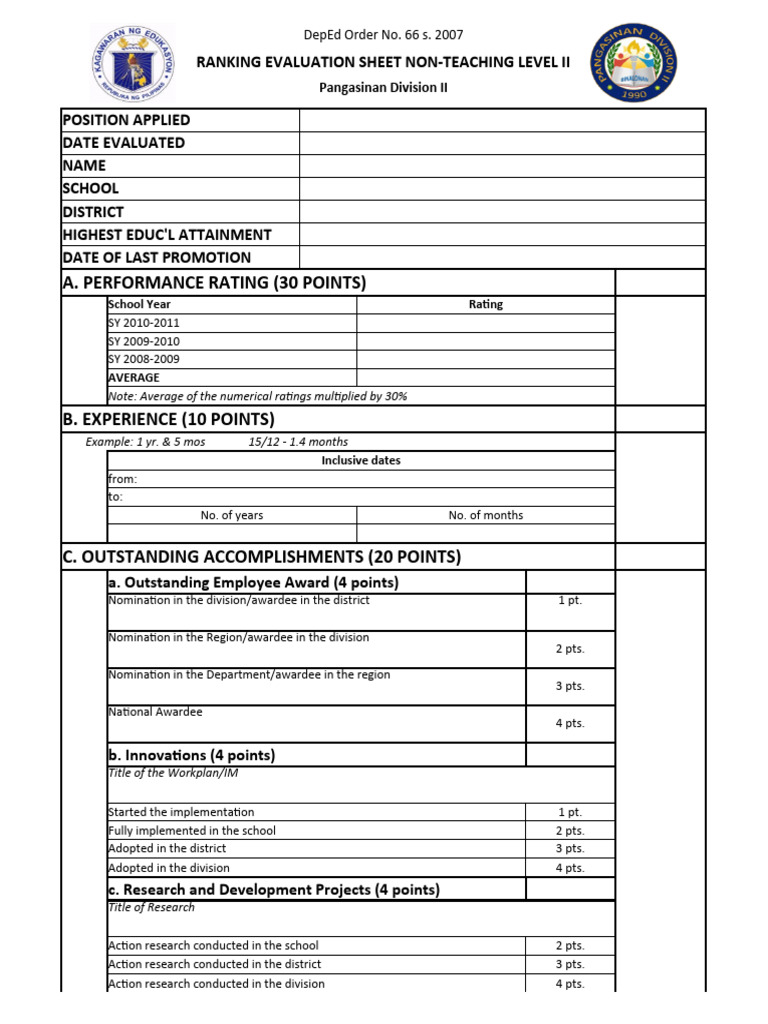 Corrected Criteria For Ranking | PDF | Teachers | Academic Degree