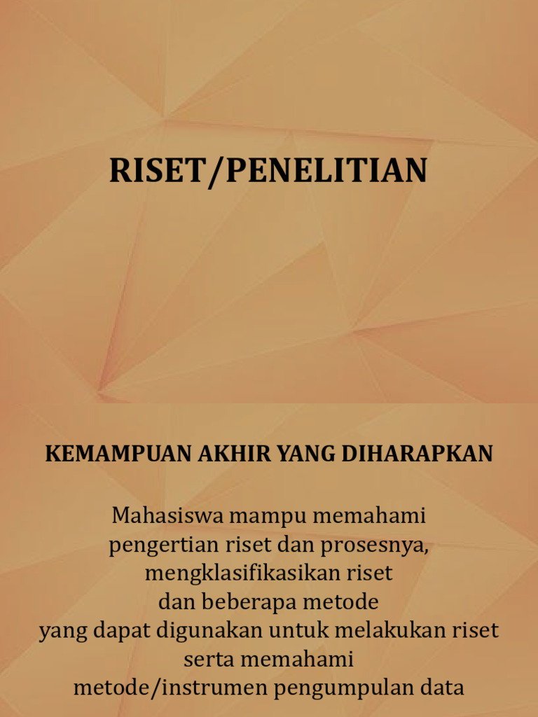 Memahami Proses dan Metode Riset | PDF