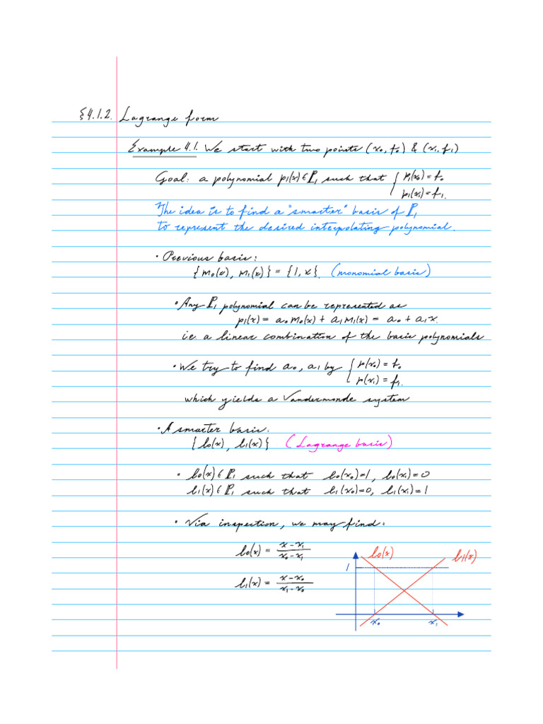 Amath242 Lec14 Lagrange Form Pdf Algebra Algorithms