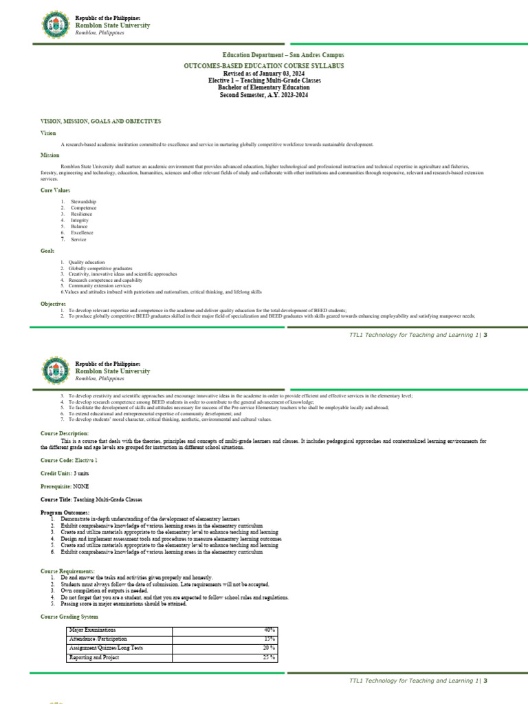 Multigrade Classroom Management Guide | PDF | Educational Assessment ...