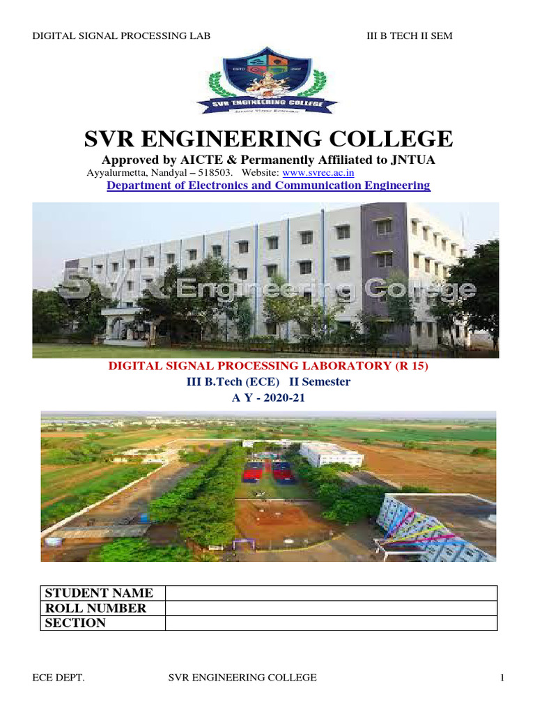 Dsp lab manual pdf engineering digital signal processing