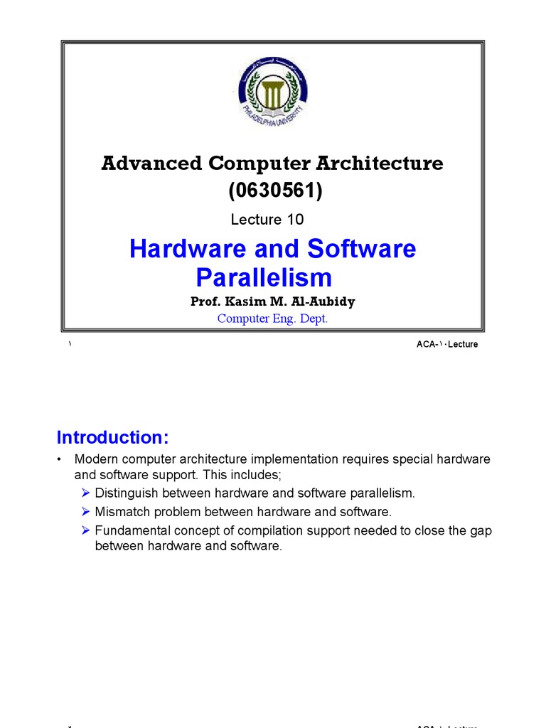 Hardware vs. Software Parallelism PDF Parallel Computing Central