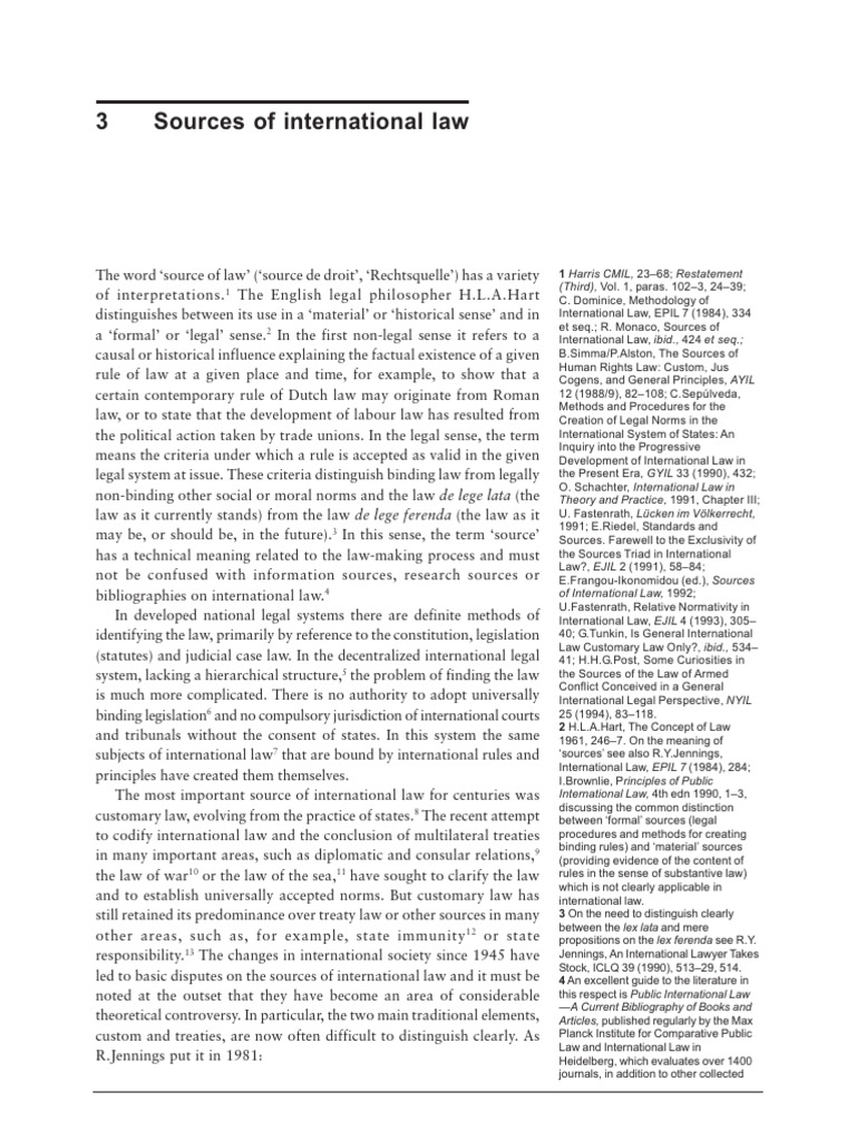 Sources of International Law | PDF | International Law | Treaty