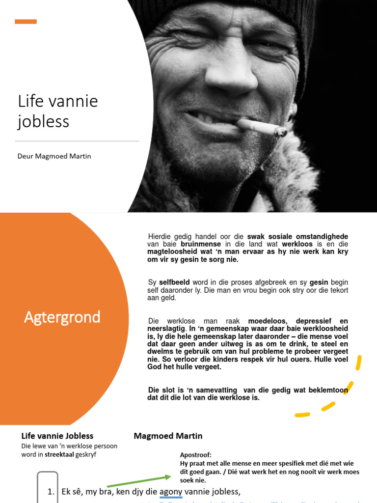 Life vannie jobless graad 10 uitsetting en ont,eeding | PDF