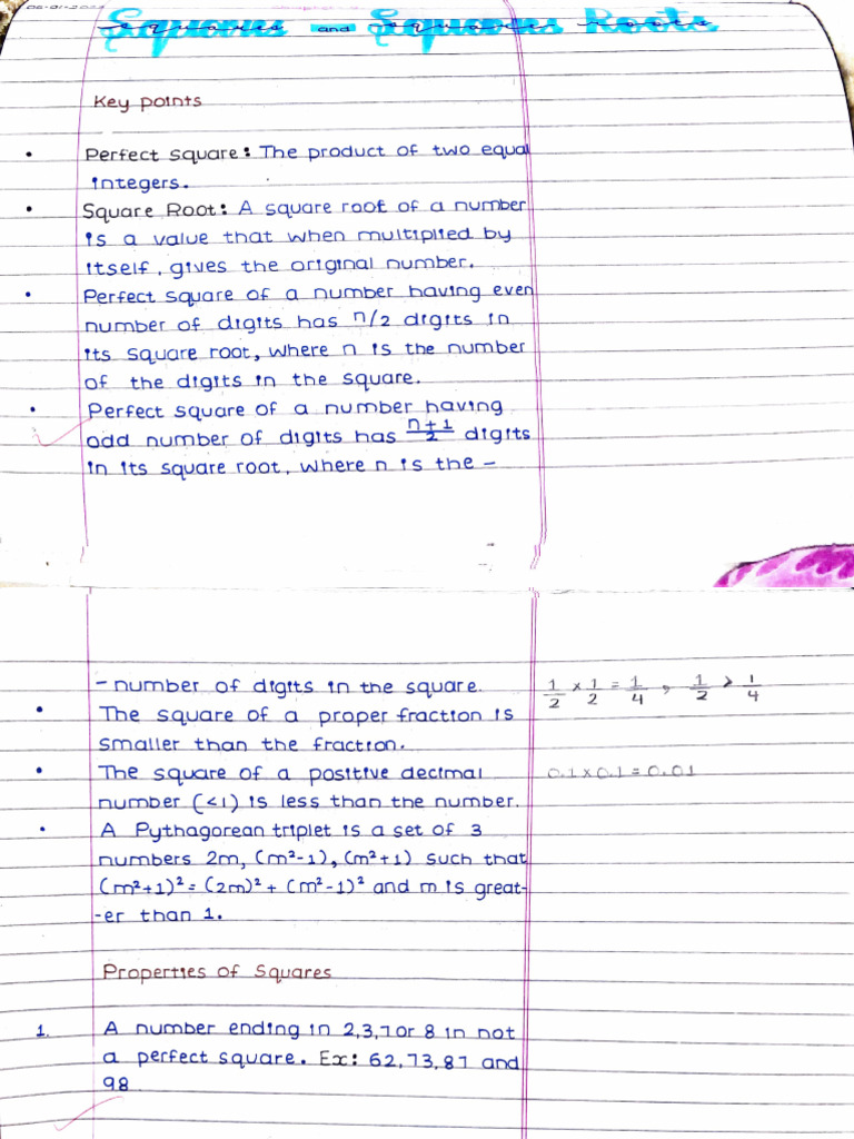 Square and Square Roots | PDF