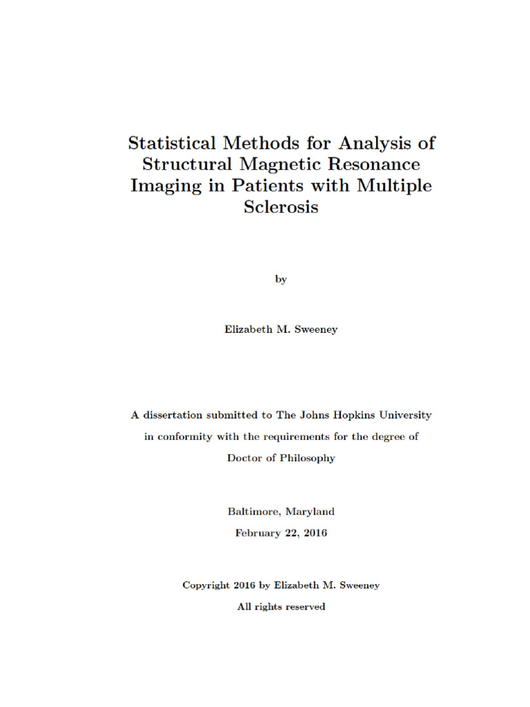 MRI Analysis in Multiple Sclerosis | PDF