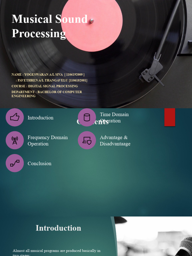 DSP Case Study Presentation | PDF | Equalization (Audio) | Filter ...