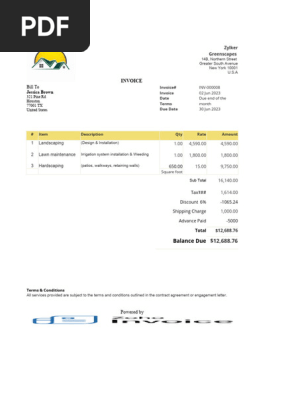 Contractor Invoice Template