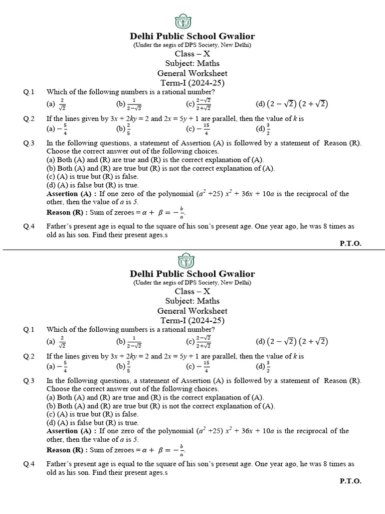 Maths worksheet general class 10 term i 24 25 03 07 2024 5 pdf
