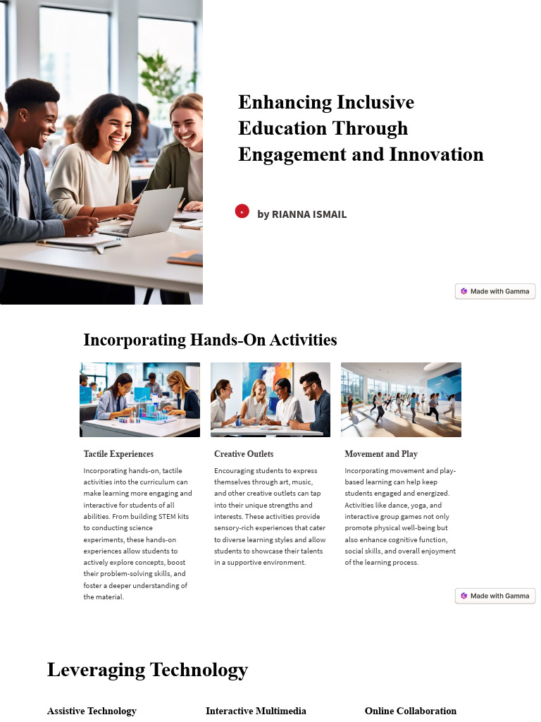 Inclusive Education Strategies | PDF | Learning | Inclusion (Education)