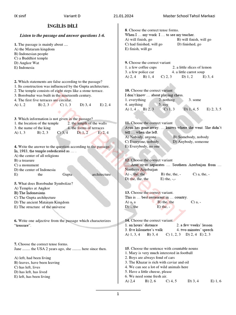 IX Class English Language Exam Questions | PDF | Ships Of The White ...