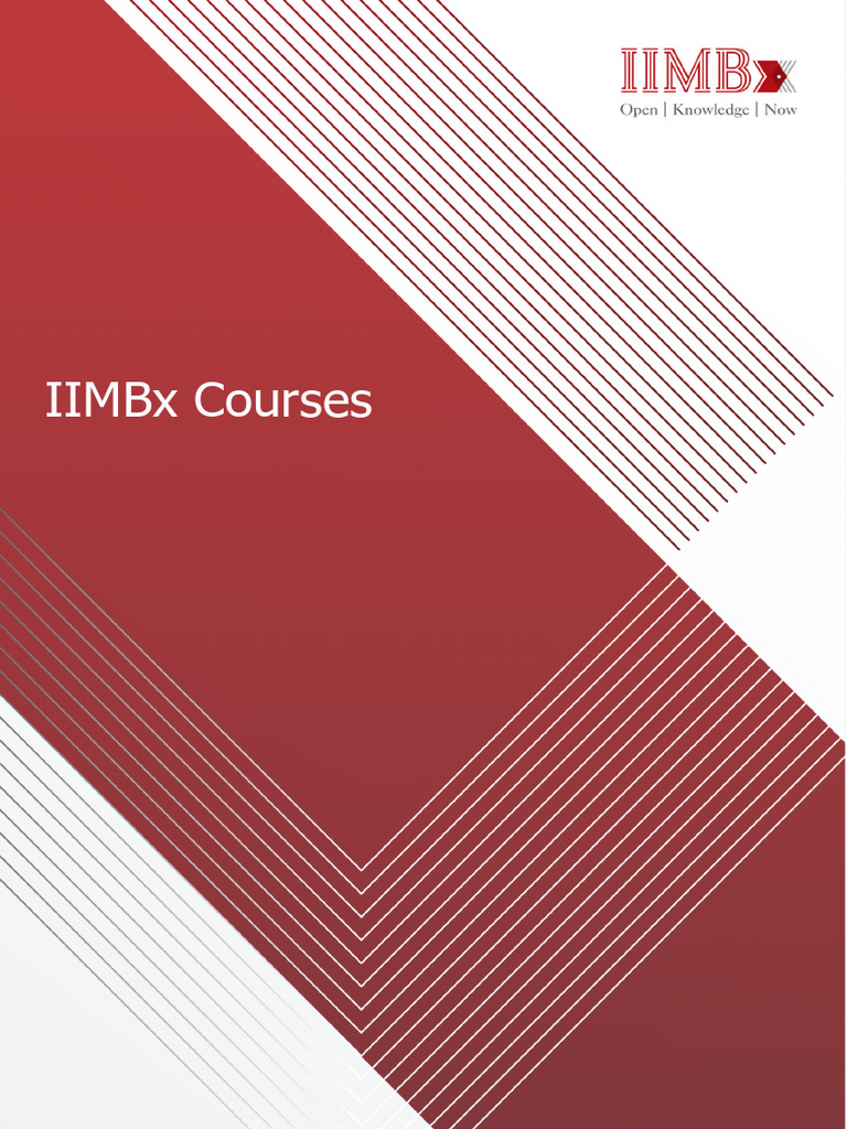 IIMBx MOOC Course Catalogue Overview | PDF | Bayesian Inference ...