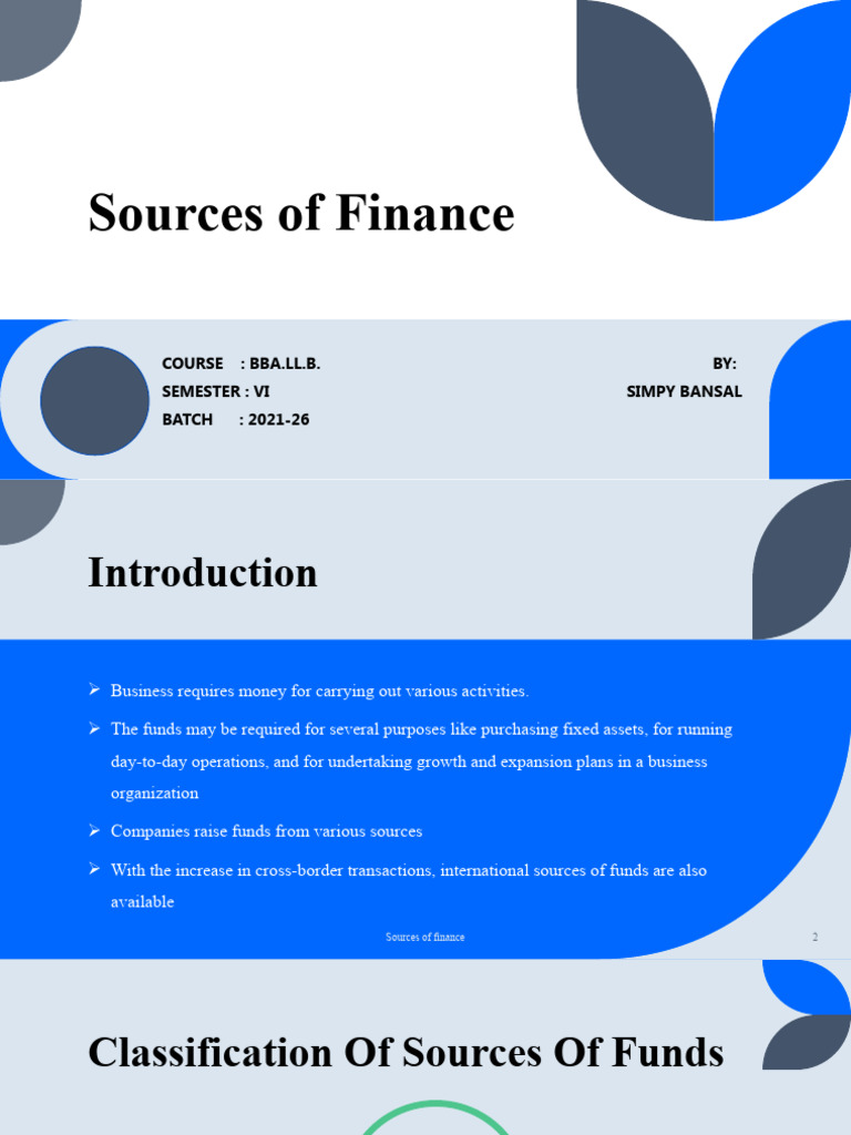 Understanding Sources of Finance | PDF | American Depositary Receipt ...