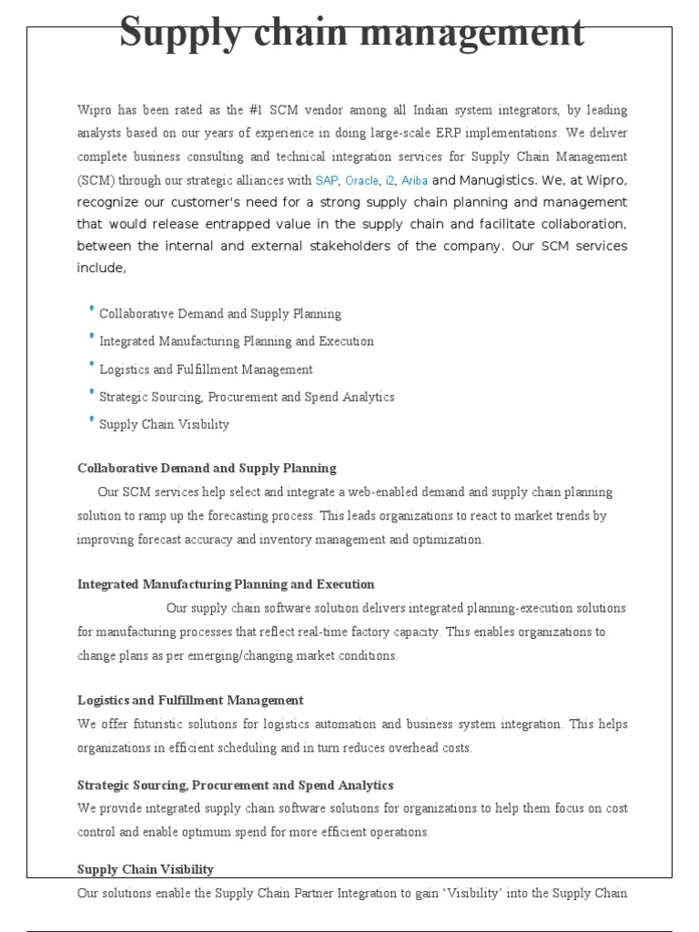 msc logistics and supply chain management personal statement