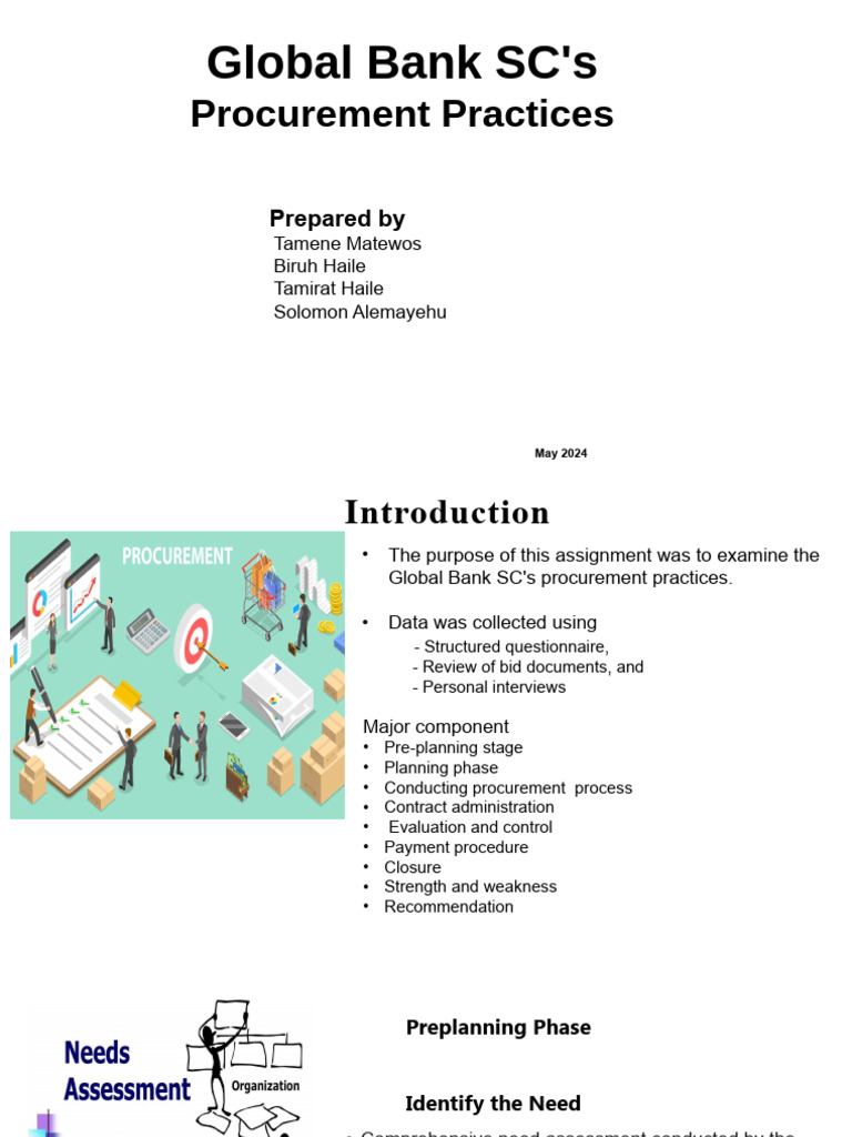 Global Bank SC Procurement Overview | PDF | Procurement | Supply Chain