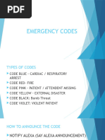 Emergency Codes | PDF | Emergency | Cardiopulmonary Resuscitation