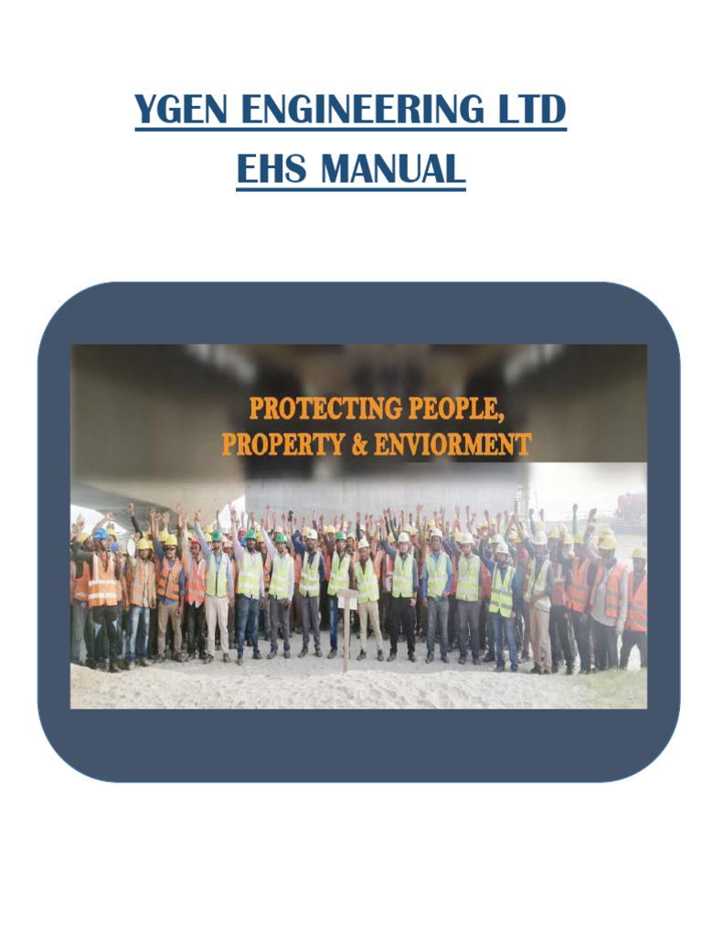 Ygen Ehs Manual Rev 201 PDF Occupational Safety And Health Risk