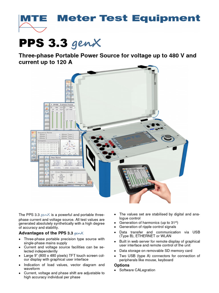 PPS 3.3 genX: Three-Phase Power Source | PDF | Usb | Mains Electricity