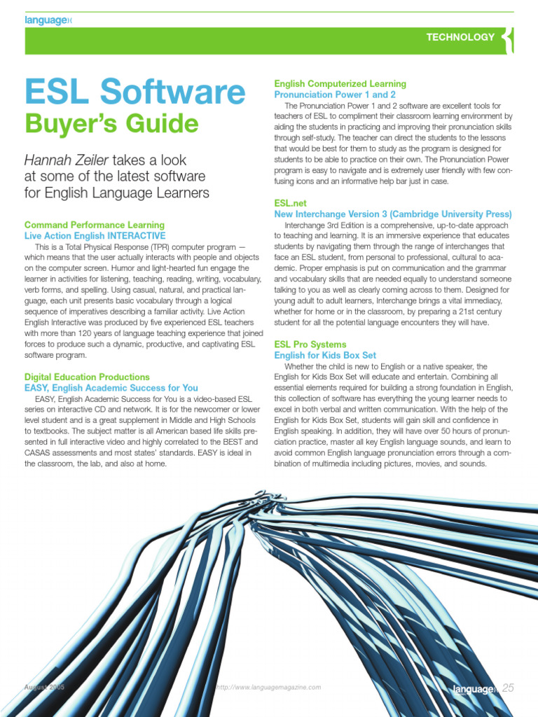 Software Guide LM Aug05 | PDF | English As A Second Or Foreign Language ...